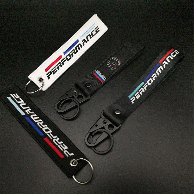 ZDNE2 BMW Emblem Nylon Lanyard Printing Style Long short Keychain For BMW M Performance E90 E60 E46 1 2 3 4 5 7 Series Accessories