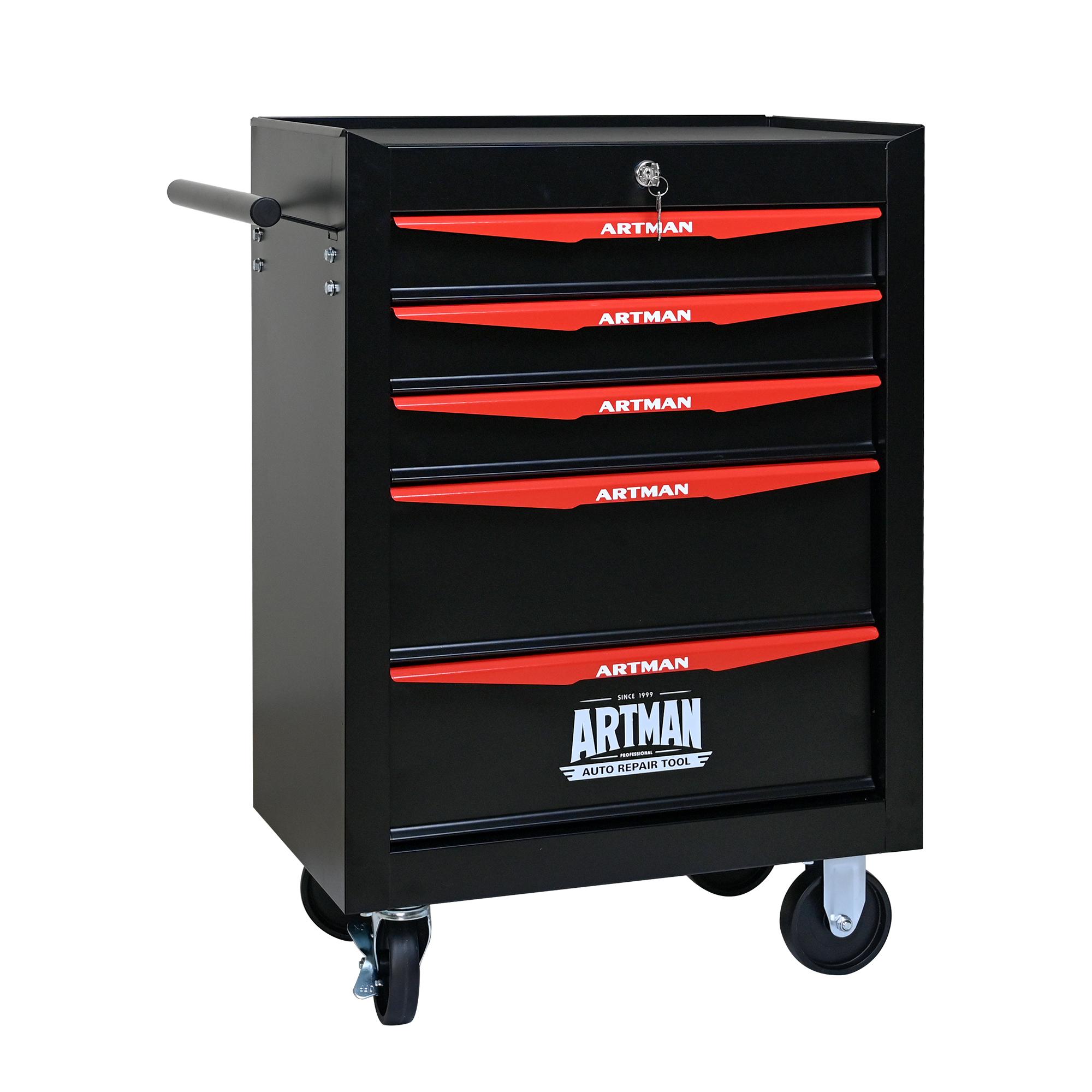 Mobile Metal Tool Cabinet with 5
