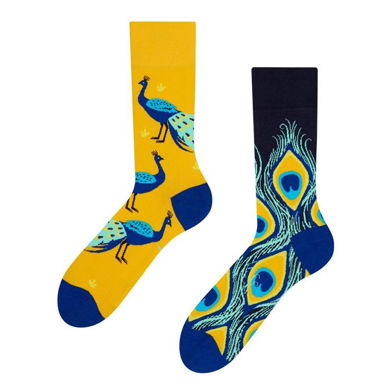 New Fashion Irregular AB Styles Kawaii Unisex Crew Socks Women Men Cotton Novelty Creative Cartoon Socks Gifts
