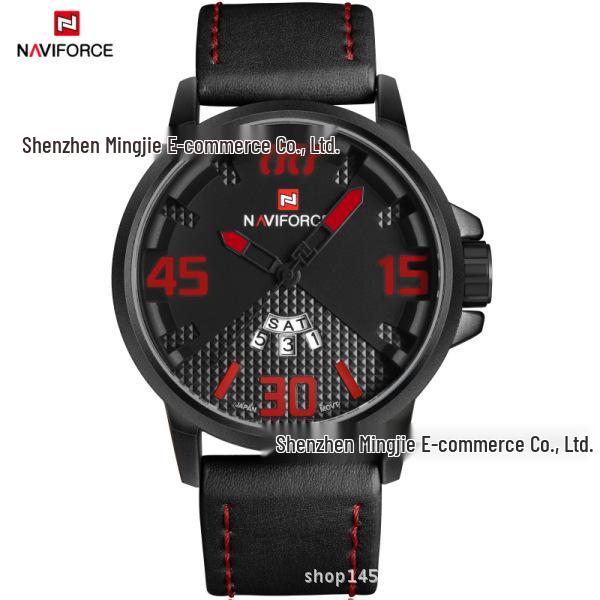 

NAVIFORCE Новые 9087 Мужские Модные Повседневные Многофункциональные Водонепроницаемые Кварцевые Часы