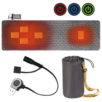 Colchoneta térmica para dormir con USB, 5 zonas de calefacción, temperatura ajustable, calentamiento rápido, portátil, para invierno