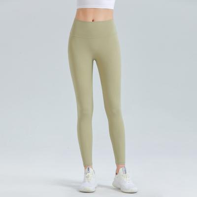 Spring High Elasticity Sports and Fitness Trousers High Waisted Hip Lifting Leggings Without Awkward Line Naked Feeling Quick Dry Yoga Trousers