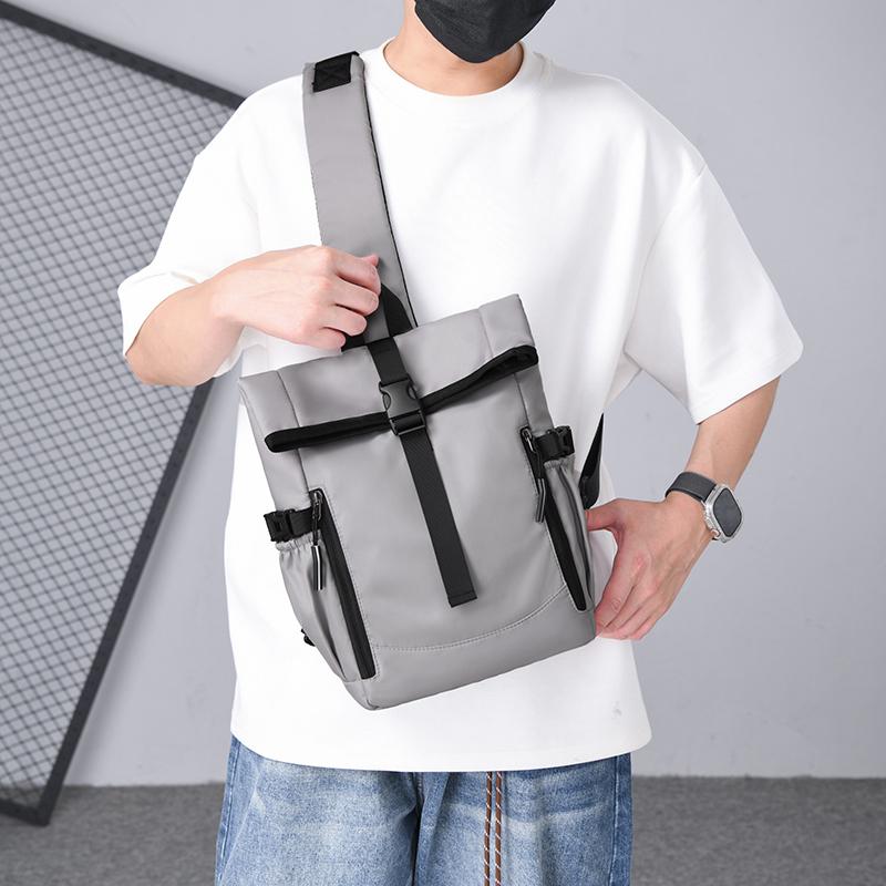 Roll-up Shoulder Bag Men's Travel Outdoor Crossbody Bag Outgoing Chest Bag
