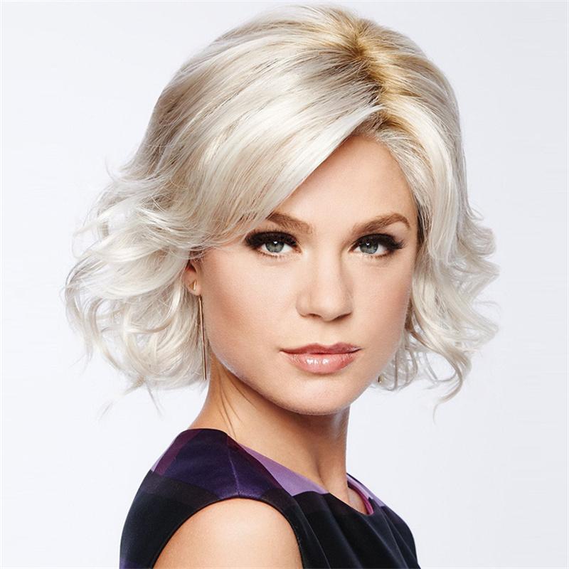 

Синтетический Элегантный Короткий Кудрявый Волнистый Волос Коричневый Боб Парик Боковой Пробор Челка для Женщин Натуральный Пышный Повседневный Косплей Вечеринка бежевый