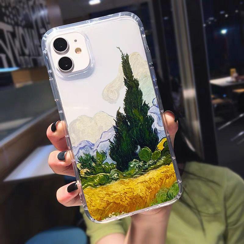 Great Art Van Gogh Oil Painting Phone Case for IPhone 15 Pro Max 14 13 12 11 Pro Max 7 8 14 Plus X XR XS Shockproof Clear Cover