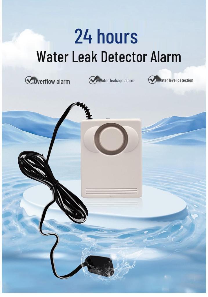 Wall-Mounted Waterproof Kitchen Sink Water Leak Alarm Detector