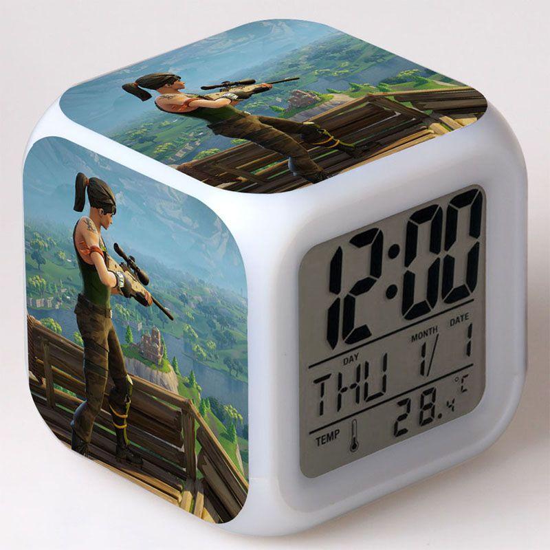 Colorful Multi-function Digital Alarm Clock With Led Display And Thermometer