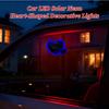 Autolichter Innenbereich Solar Herzförmig Auto Fensterscheibenlampe Neonlichter Für Dreieck Fenster Dekoration Automobil Innenraum LKW Nacht