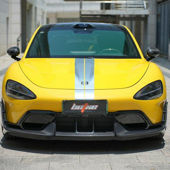 Compatible with Custom Carbon Fiber Front Splitter, Grooves, Electric Spoiler, & OEM Style Body Kit.