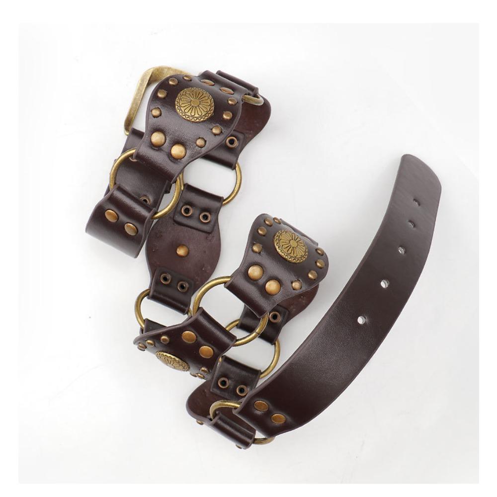 Western Denim Belt Women's Accessories Retro Belt Women's Decorative Skirt Overalls Heavy Industry Wide Belt