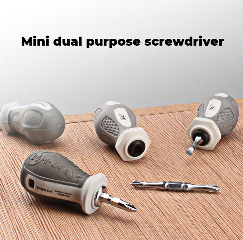 Mini Ratchet Screwdriver Set Short Handle Cross Groove Drill Telescopic Dual Purpose Small Chrome Vanadium Steel Repair Tools