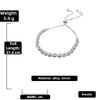 Luxury Adjustable Bracelet Women's Fashion Temperament Geometric Square Rhinestone Bracelet Wristband Party Wedding Zircon