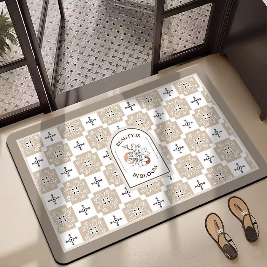 Bathroom Absorbent Mat Diatom Mud Absorbent Mat Toilet Kitchen Door Green Foot Mat Bathroom Non-slip Mat Door Mat