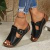 Fashion 2025 Lightweight Platform Sandals Woman Plus Size Peep Toe Wedge Slippers Women Summer Buckle Strap Non Slip Casual Sandles 43