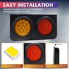 Ygmylandbb LED Truck Tail Light 24V Trailer Light Small Turn Signal Mode Light Truck Truck Lighting Red Red and Yellow Light Waterproof Set of 2