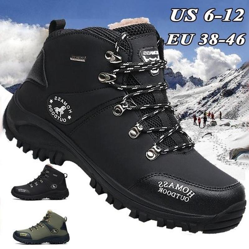 38-46 Schneestiefel für Herren Wanderstiefel Herren Winter Warme wasserdichte Stiefel Outdoor-Sport