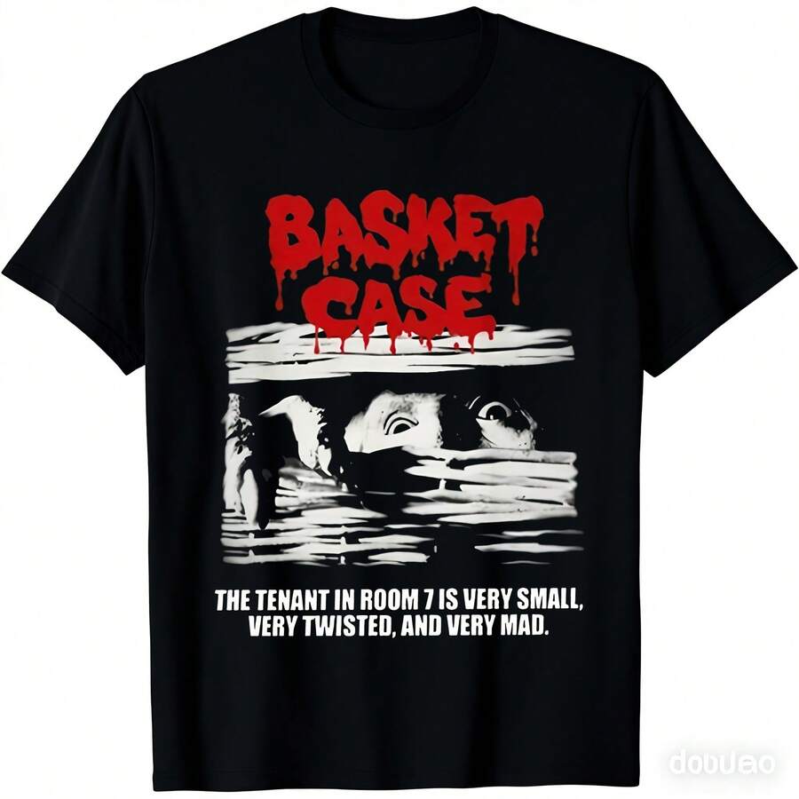 W Monster In A Basketcase Horror Cult Classic TShirt Iconic Print Tee Casual Round Neck All S
