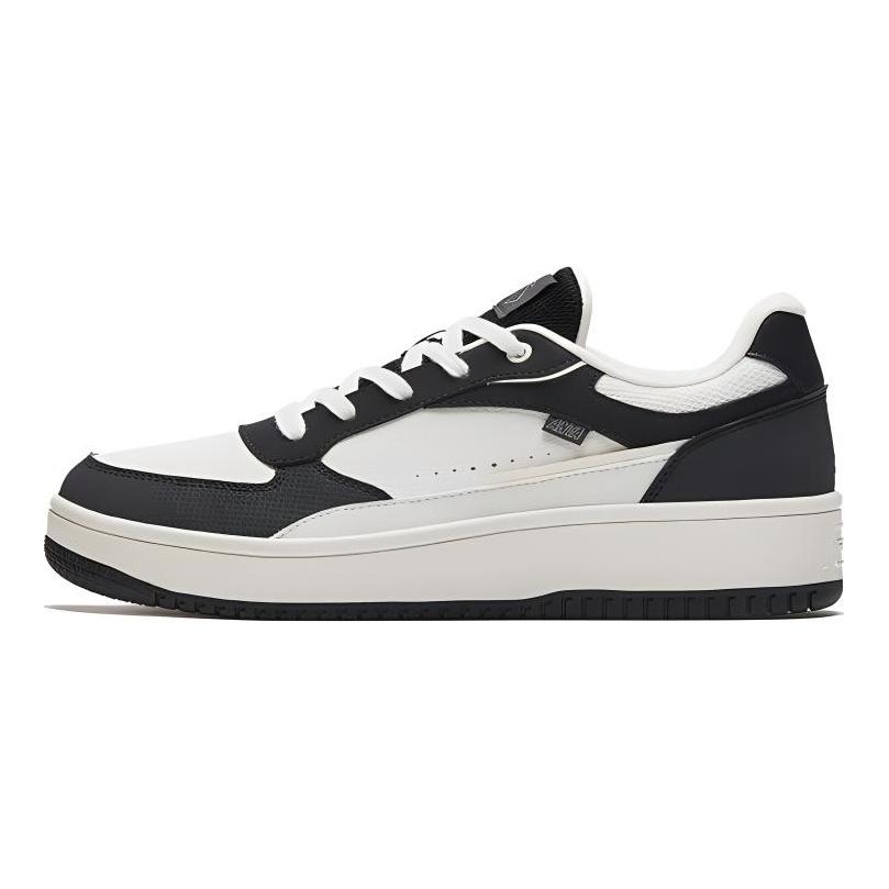 Anta Fashion Versatile Wear-Resistant Non-Slip Low-Top Skate Shoes Men sneaker Black White 912448018-2
