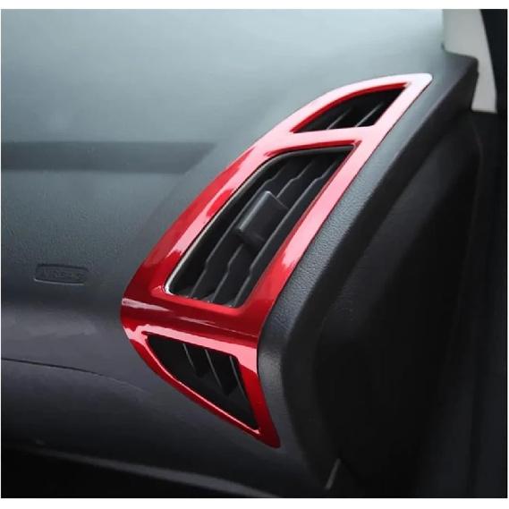 ABS Air Conditioning Vent Glitter Air Conditioning Vent Sticker, Compatible with Focus 3 4 2012-2017 Automotive Parts Interior(Carbon Fibre 2pc)