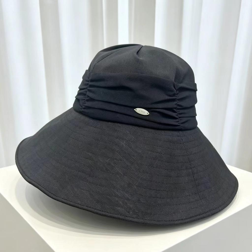 Big Brim Bucket Hat Women's Summer Sun Protection Visor Versatile Face Small Seaside Travel UV Protection Hat