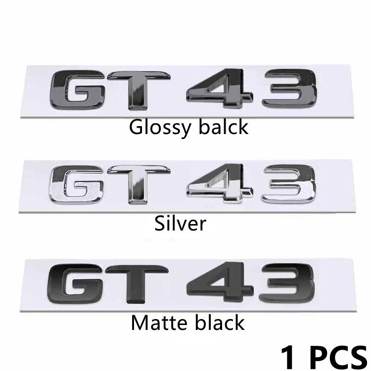 S-Abzeichen Buchstabe Emblem Styling 3D ABS Heckklappen-Aufkleber Silber Schwarz Rot Für GT GTS GT63S GT43 GT50 GT53 GT63