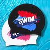 Swimming Hat High Elastic Waterproof Extra Soft Non-slip Design Ultralight Protective Quick Dry Print Swimming Hat Ear Protection Caps for Women