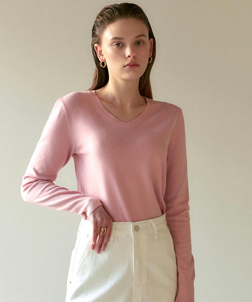 Nigaennikol [Essential] Soft V Neck Knit_7 Color (B Type)
