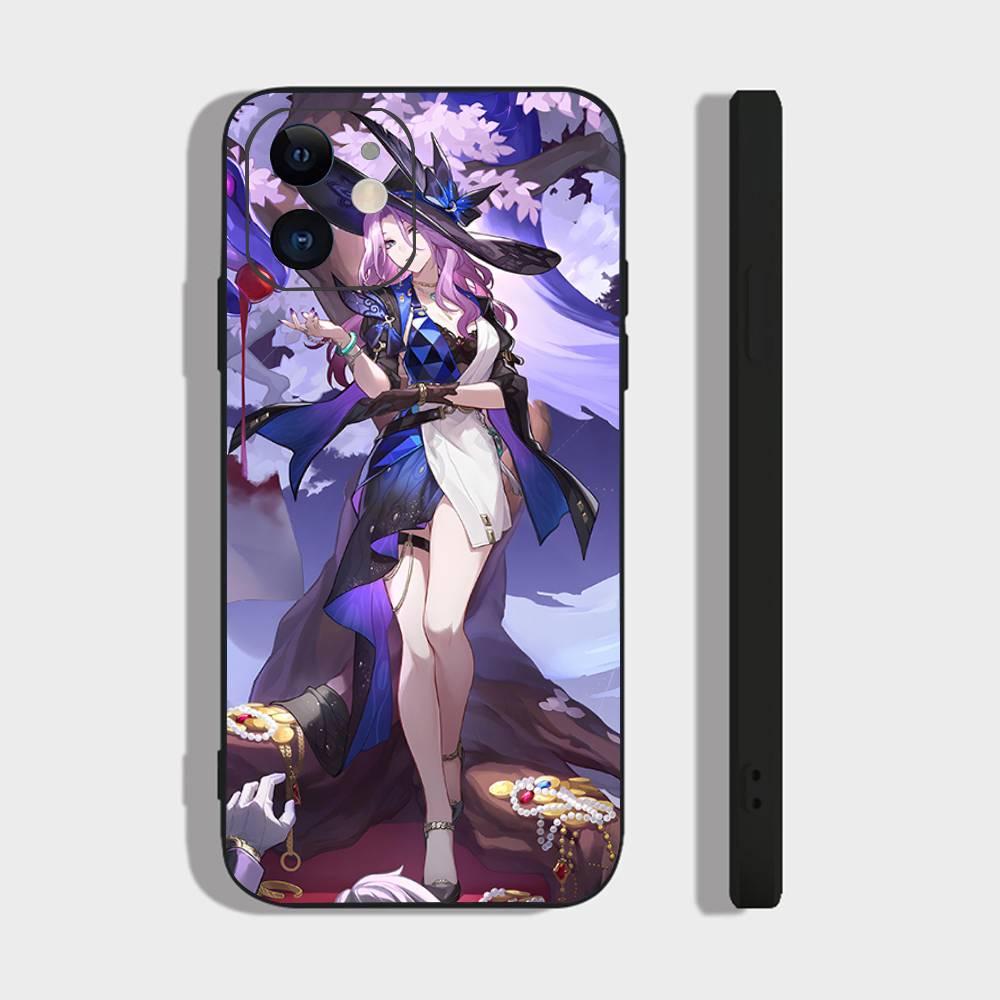 Jade Honkai Star Rail Anime Phone Case For IPhone 17 Air 16 15 14 13 Pro Max 11 12 Black Silicone Cover