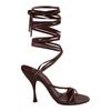 Victoria X5 Wrap Tie Sandals Dark Brown