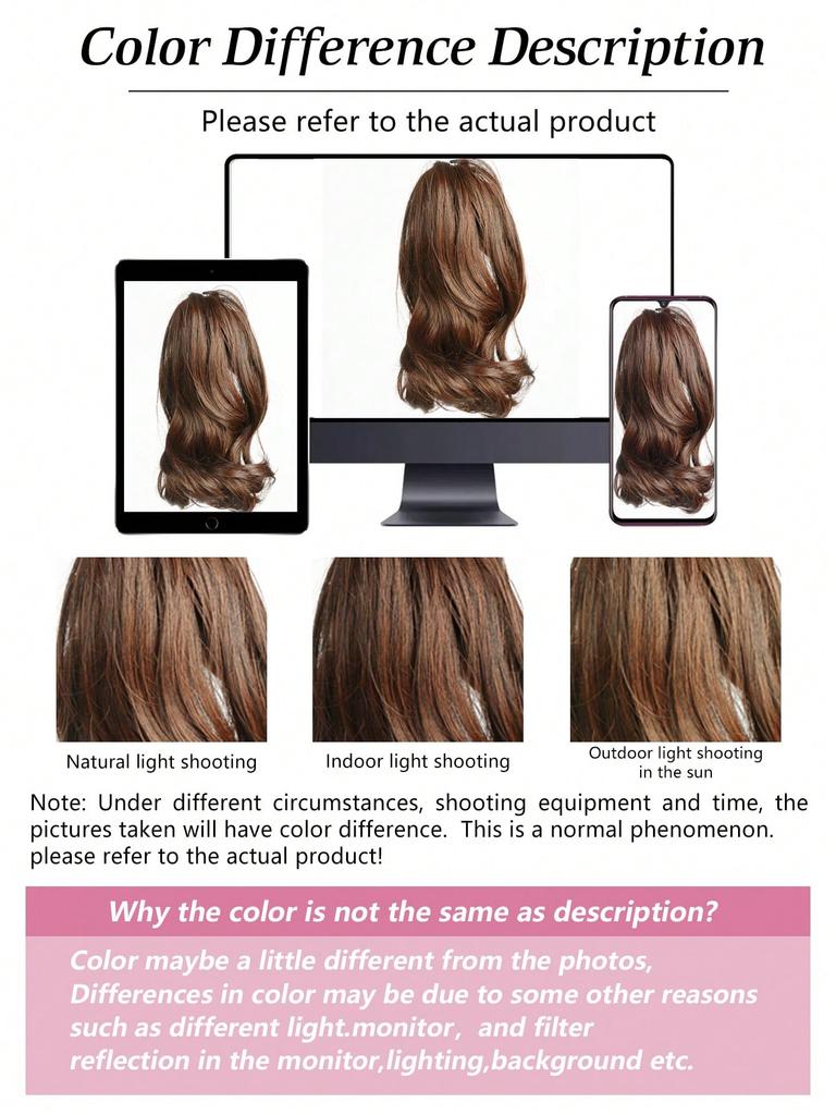 Syntetyczny 10-calowy kucyk z klipsem do włosów, krótkie luźne falowane kucyki, przedłużanie włosów, syntetyczne części włosów dla kobiet do codziennego użytku