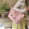 Mary Cat Cartoon Tote Bag With Bow For Daily Use And Storage