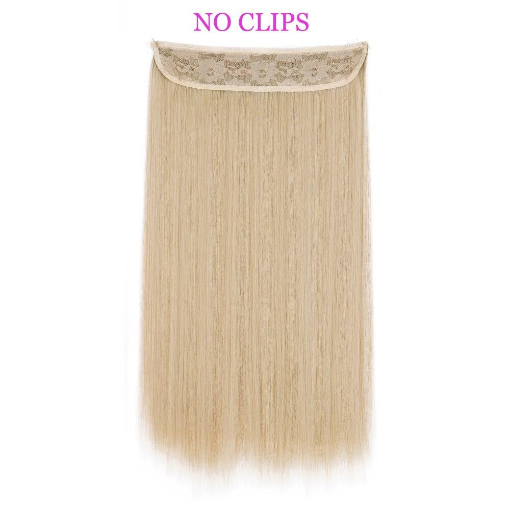 MISS WIG Extensiones de cabello sintético, sin Clips, cabello Artificial, Rubio, marrón, negro, degradado, morado, liso, pieza de cabello falso