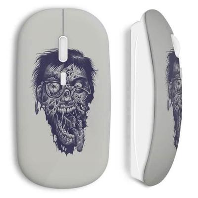 Wireless Mouse - MANIACASE - Zombie - USB Wifi Included - Compatible Mac and PC - White