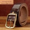 Men's Genuine Leather Cowhide Belt - Retro, Versatile, Trendy Korean Style for Casual Wear