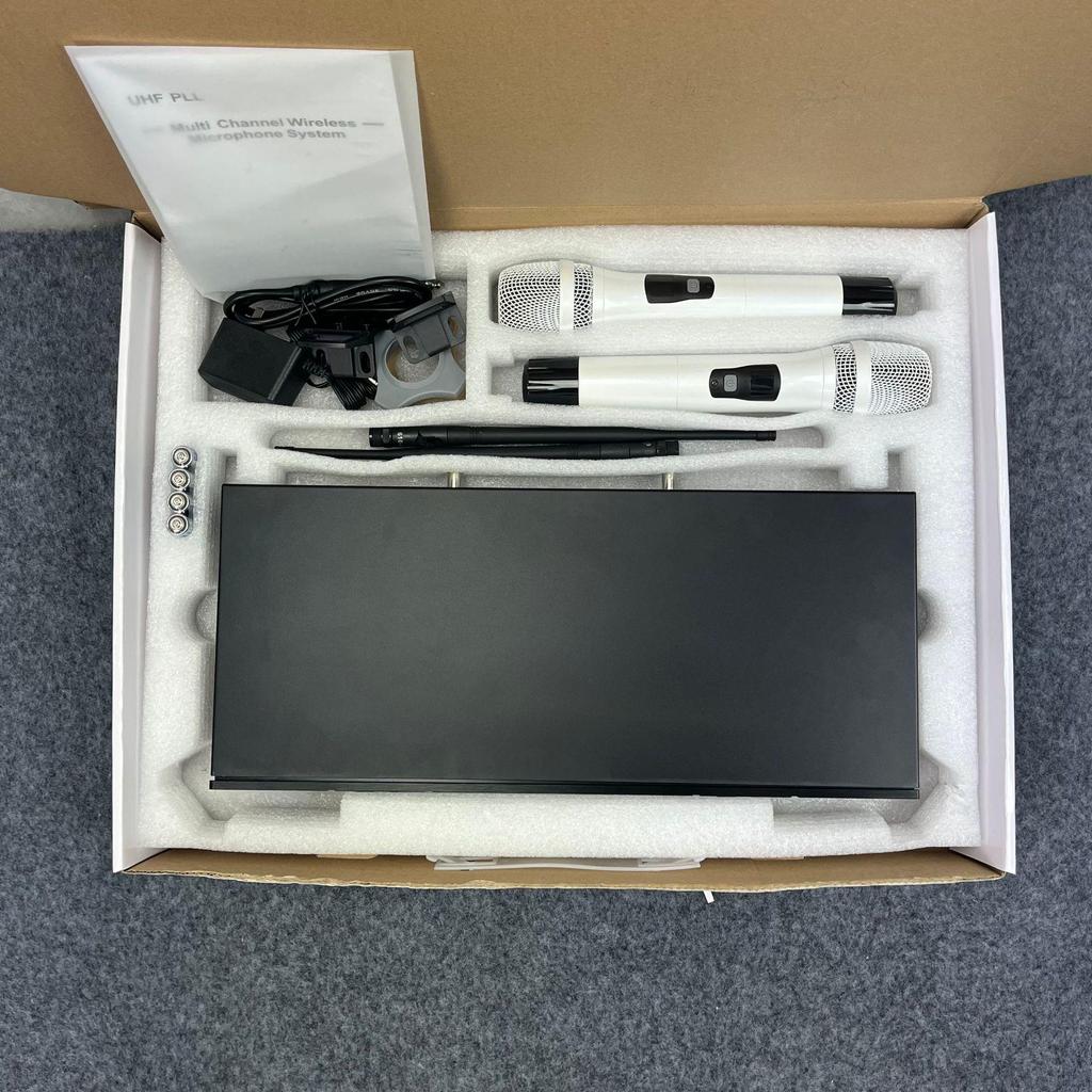 Premium U-Band Infrared Wireless Dual Microphone System with Lavalier & Headset for Stage and Conference Use