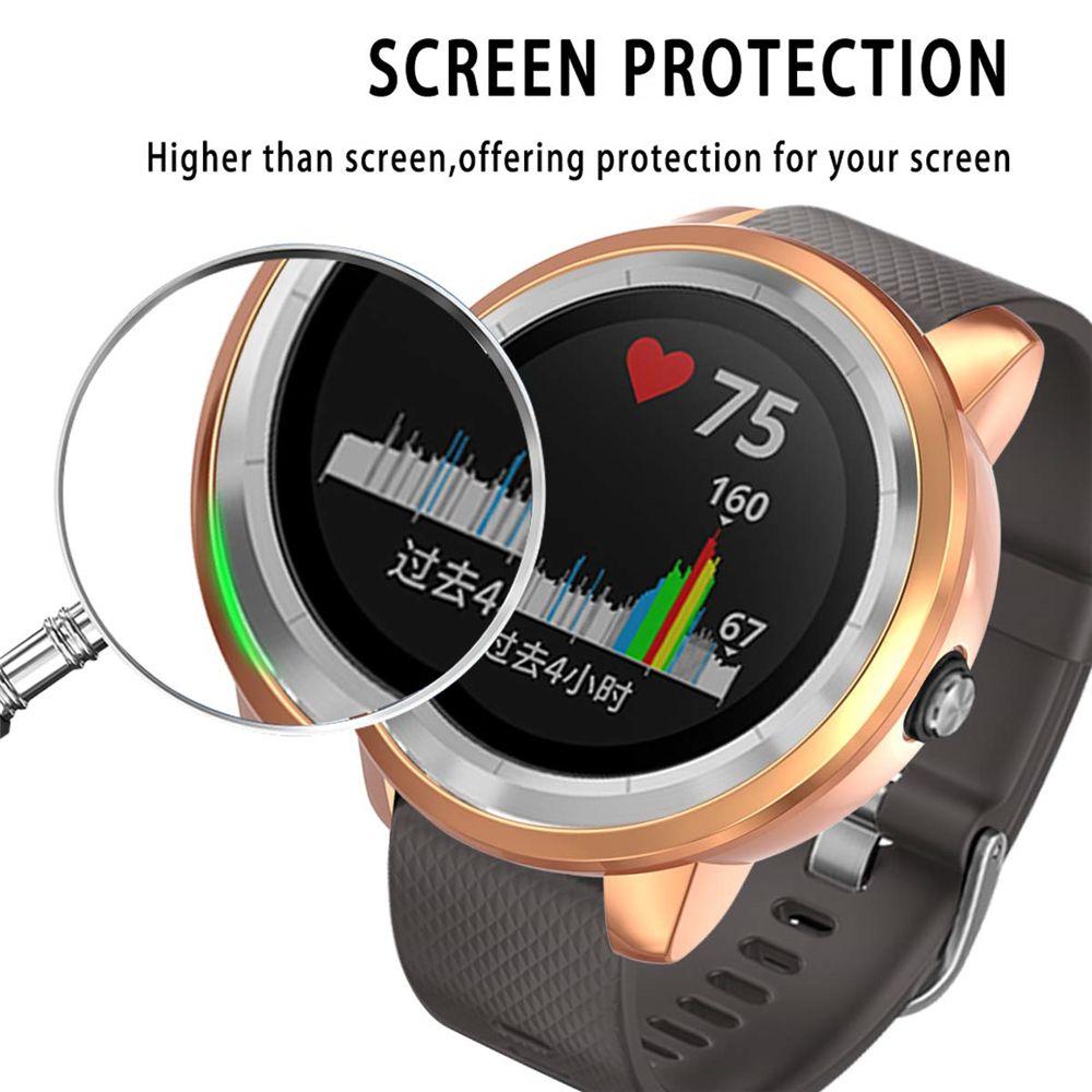 Anti Scratch Shockproof Electroplated Silicone Shell TPU Watch Case Protective Cover Frame Bumper