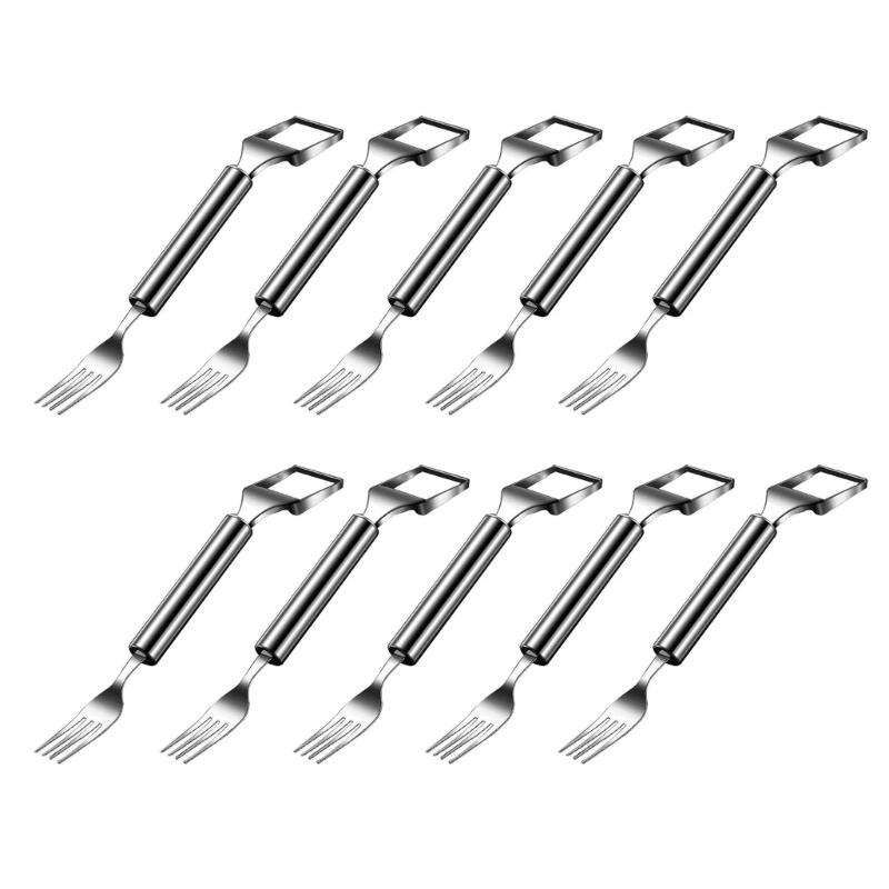 Multipurpose Melons Slicers Stainless Steel Watermelon Fork Cutter Kitchen Fruit Cutting Tool for Home Party Camping