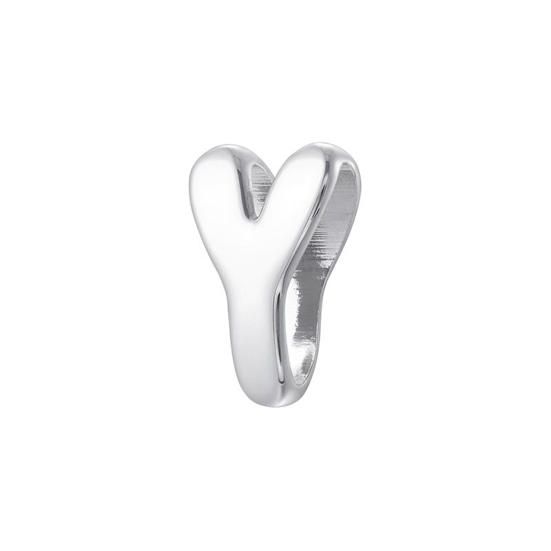 1Pcs Silvery Large/Small Polished Bead Letter Charm Pendant Suitable for Handmade Jewellery Accessories 1 Piece: VZ518