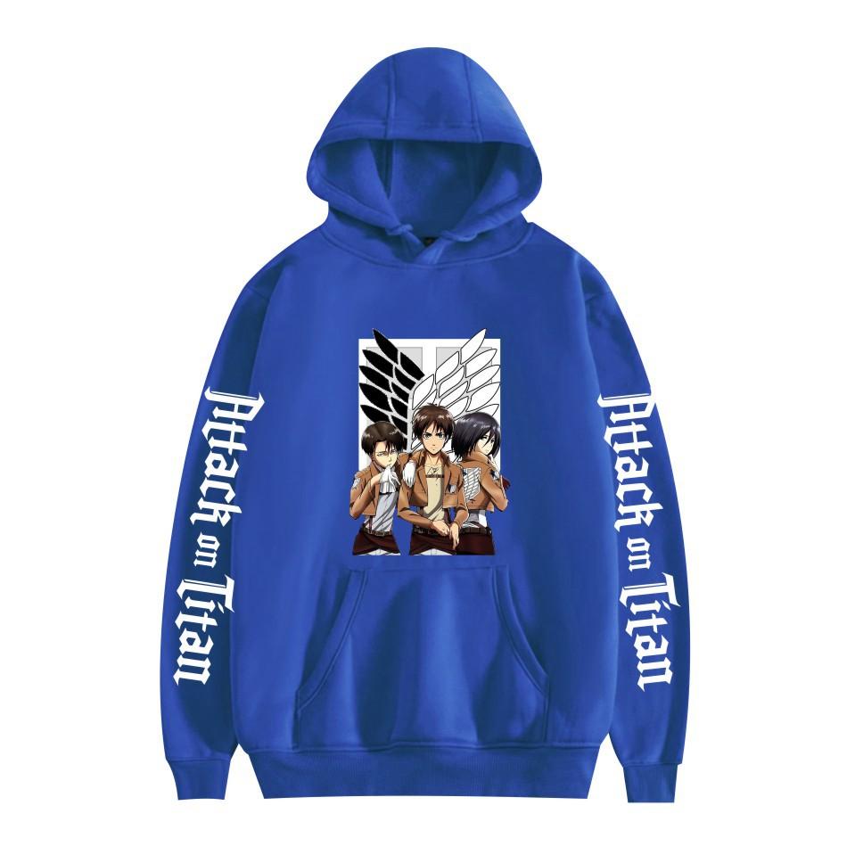 Attack on Titan Graphic Printing Hoodies Autumn Winter Fleece Streetwear Tops