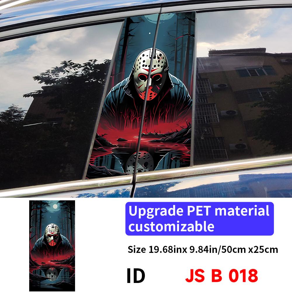 Mask Jason Car Stickers Car B-pillar Vinyl Decals Waterproof Auto Center Pillar Sticker Cover Scratches Vehicle Decor Accessorie