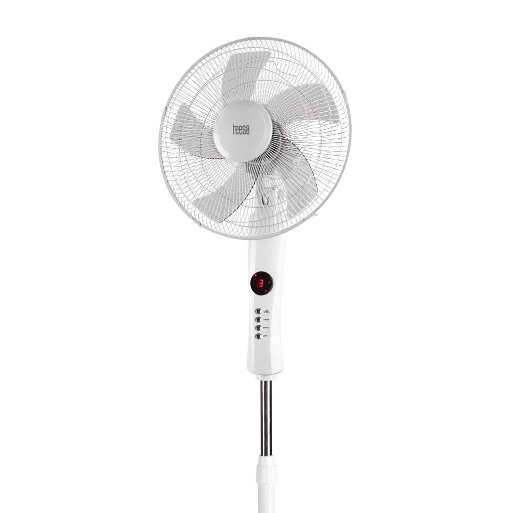Teesa pedestal fan with remote control, 3 speed modes, TIMER remote control
