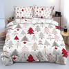 Christmas Pine Tree Snowflakes 3D Printed Duvet Cover Set Christmas Style Bedding Set Soft Comfortable Quilt Cover Pillowcases