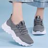 Shoes Women's Summer New Large-size Sneakers Breathable Mesh Single Shoes Lace-up Platform Casual Running Mesh Shoes