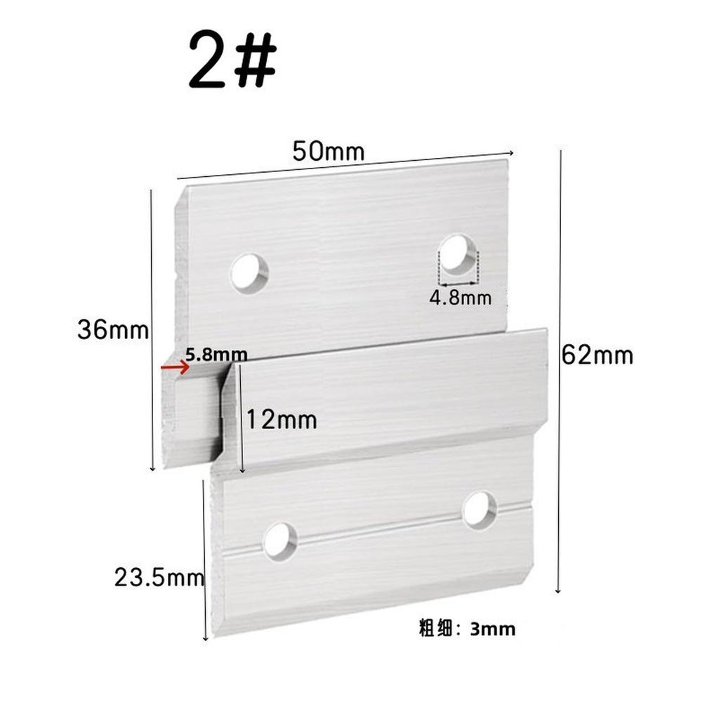 French Cleat Hanger  Aluminum Clips  Wall Mounting Bracket Hardware Kit for Mirrors Shelf Whiteboard Frames 6SET
