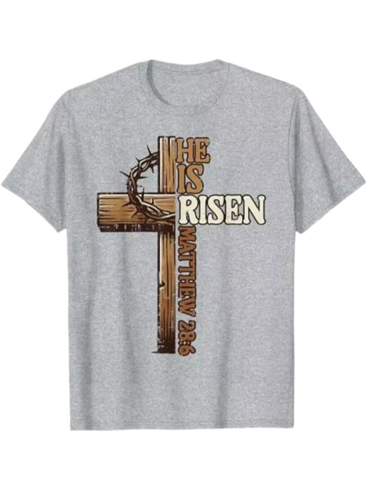 Easter Cross He Resurrected Jesus Christ Unisex Women Tshirt Christian Cross Bible John 316 Reflection 0L3Q48 Says Tshirt S