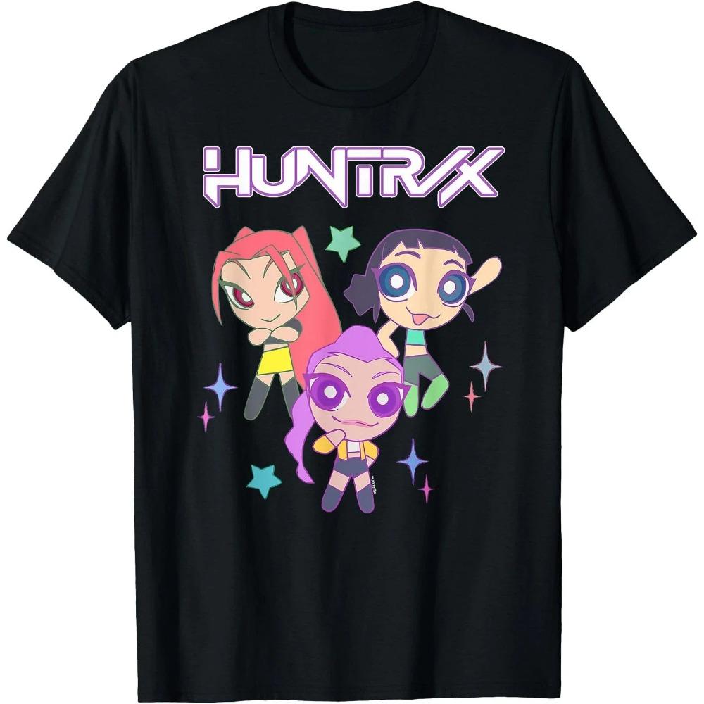Anime KPop Demon Hunters T-shirt Summer 3D HUNTR/X Print Boys Girls Cartoon Top Summer Unisex Streetwear Clothing