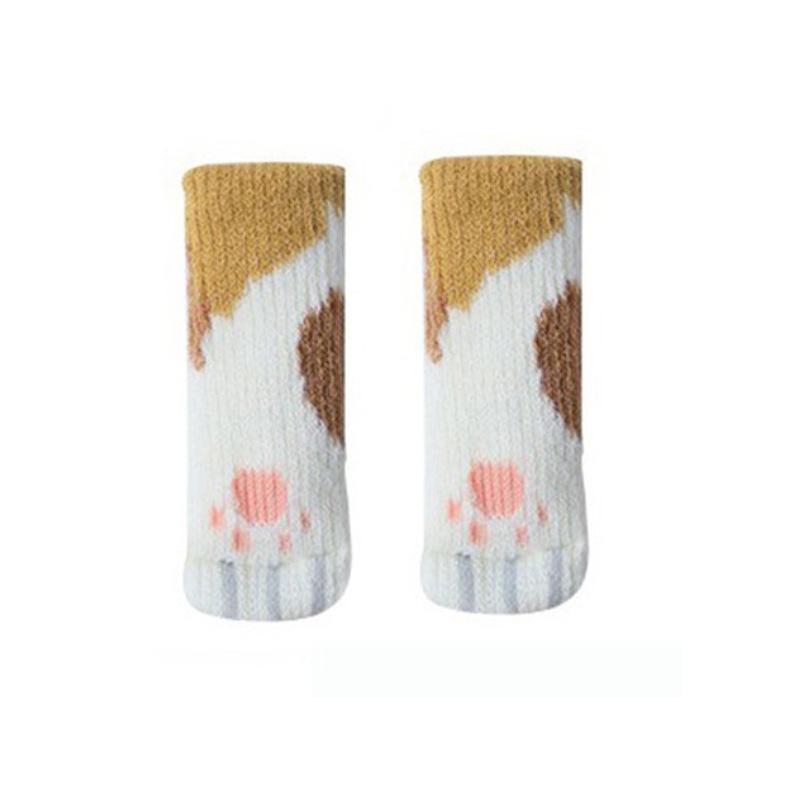 4pcs Fabric Elastic Non-Slip Noise Reduction Furniture Protectors Covers Floor Protection Pads Table Legs Socks Chair Foot Cover