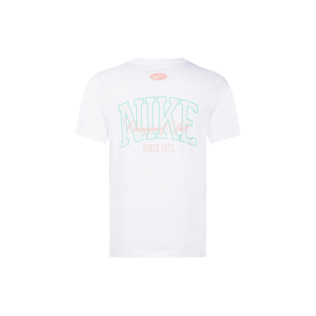 Nike T Shirts Men's White Crew Neck Moderate Straight Fit DR8031-100