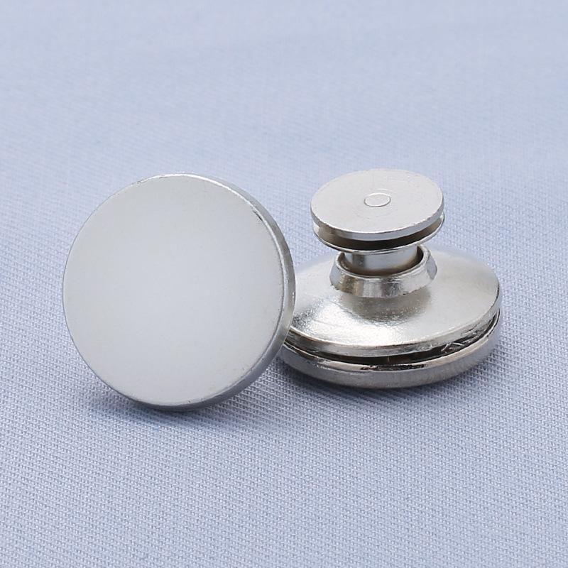 Adjustable 17MM Metal Waist Slimming I-Shaped Jeans Button - Detachable and Nail-Free