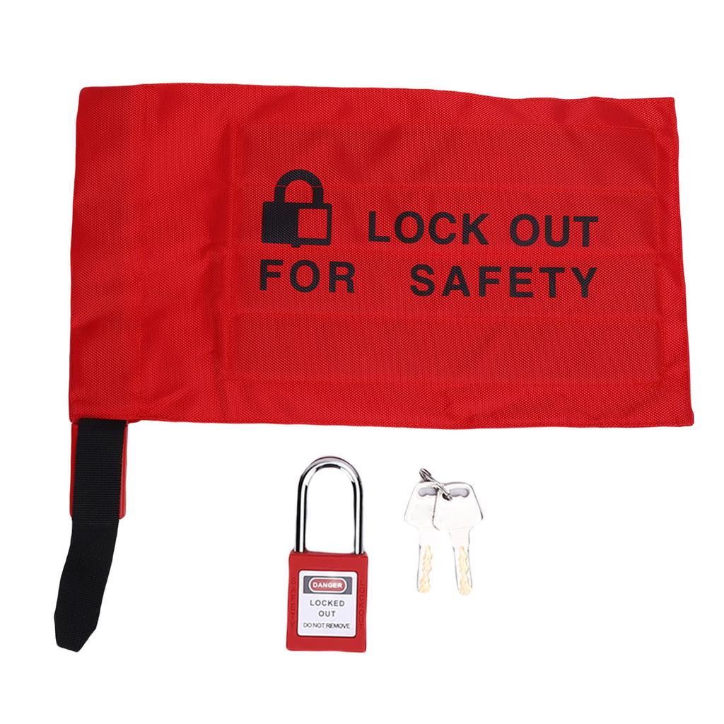 Electrical Plug Lockout Lock Bag Industrial Safety Plug Tagout Bag for Hoist Control
